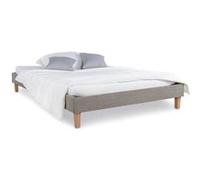 Lit 2 places Homestyle4u Lit rembourré avec matelas 140x200 Sommier à lattes