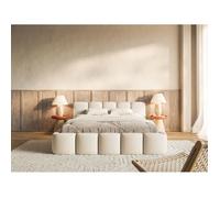 Lit rembourré- Cloudy Low - 160x200 cm - beige clair