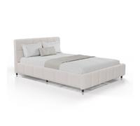 Lit rembourré Florence Crème 140x200 cm