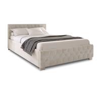 Lit rembourré Nizza Beige 180 x 200 cm