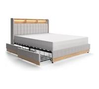 Lit rembourré Nura 51722 Gris