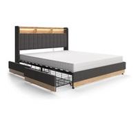 Lit rembourré Nura 51958 Anthracite G