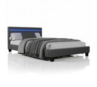 Lit rembourré Paris Gris foncé 120 x 200 cm