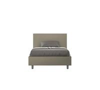 Lit rembourrée coffre 120x190 similicuir cappuccino Adele -