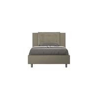 Lit rembourrée coffre 120x200 similicuir cappuccino Annalisa -