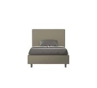 Lit rembourrée coffre 140x190 similicuir cappuccino Focus -