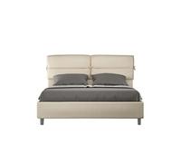 Lit double 160x190 conteneur avec tête de lit capitonné coffre de rangement Nand