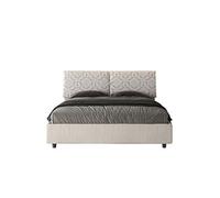 Lit rembourrée coffre 160x190 tissu Giada 1 Agata 1 Mados -