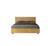Lit rembourrée coffre 160x190 tissu Norris 08 Labirinto 06 Rosal -