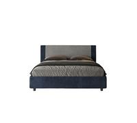 Lit rembourrée coffre 160x200 tissu Norris 20 Labirinto 09 Rosal -