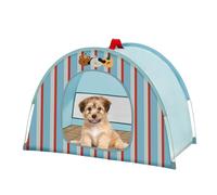 Lit respirant pour chien - Abri pliable pour chat | Lit confortable pour chiots avec design clos, lit pour chaton avec système de ventilation, fournitures pour animaux de compagnie, niche pour petits