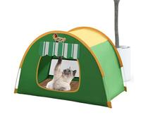 Lit respirant pour chien - Abri pliable pour chat | Lit confortable pour chiots avec design clos, lit pour chaton avec système de ventilation, fournitures pour animaux de compagnie, niche pour petits