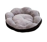Lit rond apaisant pour chien de petite taille - 40,6 cm - Lit rond apaisant pour chat d'intérieur - Motif floral mignon - Avec housse amovible lavable et fond antidérapant