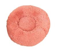 Lit rond en forme de beignet en peluche pour chien et chat, lit rond en forme de beignet pour petit chien, lit pour animaux de compagnie, lit apaisant pour chats et animaux de compagnie