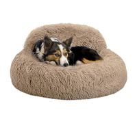 Lit Rond en Forme de Donut pour Chien - Antidérapant Lavable avec Bords surélevés pour Animal Domestique Repos Quotidien, Sommeil, Relaxation intérieure, Salon, Maison, Appartement, Aire de