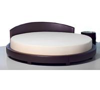 Lit rond Lit rond avec matelas Lit matrimonial Lit double Lits rembourrés Cuir / Nouveau