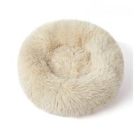 Lit rond moelleux pour animal de compagnie - Lit doux et apaisant en forme de beignet - Coussin chaud en fourrure PP - Auto-chauffant et confortable - Pour utilisation en intérieur (#9, diamètre : 80