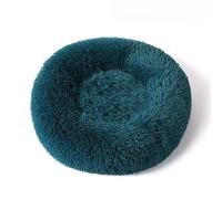 Lit rond moelleux pour animal de compagnie - Lit doux et apaisant en forme de beignet - Coussin chaud en fourrure PP - Auto-chauffant et confortable - Pour utilisation en intérieur (#18, diamètre : 90