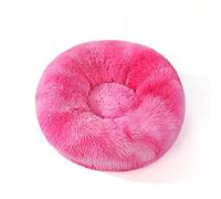 Lit rond moelleux pour animal de compagnie - Lit doux et apaisant en forme de beignet - Coussin chaud en fourrure PP - Auto-chauffant et confortable - Pour utilisation en intérieur (#24, diamètre : 70