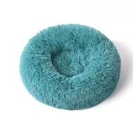 Lit rond moelleux pour animal de compagnie - Lit doux et apaisant en forme de beignet - Coussin chaud en fourrure PP - Auto-chauffant et confortable - Pour utilisation en intérieur (#6, diamètre : 80