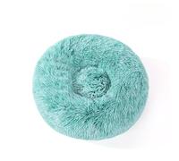 Lit rond moelleux pour animal de compagnie - Lit doux et apaisant en forme de beignet - Coussin chaud en fourrure PP - Auto-chauffant et confortable - Pour utilisation en intérieur (#36, diamètre : 50