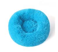 Lit rond moelleux pour animal de compagnie - Lit doux et apaisant en forme de beignet - Coussin chaud en fourrure PP - Auto-chauffant et confortable - Pour utilisation en intérieur (#38, diamètre : 50