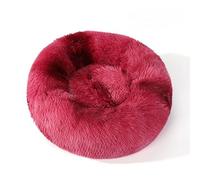 Lit rond moelleux pour animal de compagnie - Lit doux et apaisant en forme de beignet - Coussin chaud en fourrure PP - Auto-chauffant - Pour utilisation en intérieur et en hiver (#23, diamètre : 100