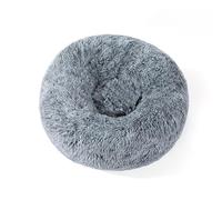 Lit rond moelleux pour animal de compagnie - Lit doux et apaisant en forme de beignet - Coussin chaud en fourrure PP - Auto-chauffant et confortable - Pour utilisation en intérieur (#29, diamètre : 90