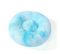 Lit rond moelleux pour animal de compagnie - Lit doux et apaisant en forme de beignet - Coussin chaud en fourrure PP - Auto-chauffant - Pour utilisation en intérieur et en hiver (#25, diamètre : 100