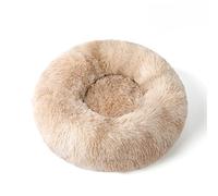 Lit rond moelleux pour animal de compagnie - Lit doux et apaisant en forme de beignet - Coussin chaud en fourrure PP - Auto-chauffant et confortable - Pour utilisation en intérieur (#22, diamètre : 40