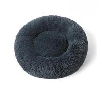 Lit rond moelleux pour animal de compagnie - Lit doux et apaisant en forme de beignet - Coussin chaud en fourrure PP - Auto-chauffant et confortable - Pour utilisation en intérieur (#4, diamètre : 70