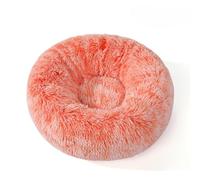 Lit rond moelleux pour animal de compagnie - Lit doux et apaisant en forme de beignet - Coussin chaud en fourrure PP - Auto-chauffant - Pour utilisation en intérieur et en hiver (#27, diamètre : 100