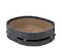 Lit rond pour chat - Arbre à chat non pelucheux - Avec balle - Jouet à griffes pour chat - Convient pour les chats de petite à moyenne taille.