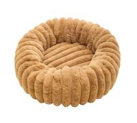Lit rond pour chat, chaud et lavable | Canapé antidérapant en peluche pour maison, bureau, chambre, salon, appartement, sol d'angle intérieur ou extérieur