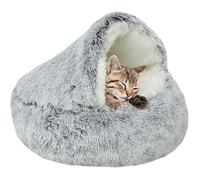 Lit Rond pour Chat, Coussin pour Chat Lit de Chat Panier de Couchage Confortable et Lavable avec Bords Surélevés Maison-Ø 40cm