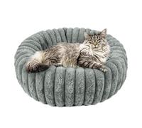 Lit Rond pour Chien, Confortable, Chaud, Lavable, antidérapant en Peluche pour Animal de Compagnie, pour Maison, Bureau, Chambre à Coucher, Salon, Appartement, Sol d'angle, intérieur ou extérieur