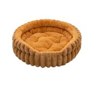 Lit Rond Pour Chien - Coussin Réversible Amovible, Coussin De Lit Ovale Lavable Pour Animal De Compagnie, Polaire En Velours Côtelé 66 X 66 Cm, Grand Chat Rond, Tapis Pour Animaux De Compagnie Pour Ca