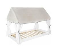 Lit scandinave cabane 160x80cm blanc