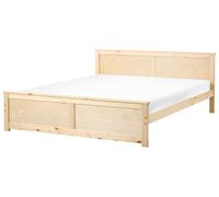 Lit Scandinave en Bois de Pin Bouleau et MDF 180 x 200 cm avec Tête de Lit Marro