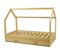 Lit Scandinave Maison 160x80cm + Tiroir Bois