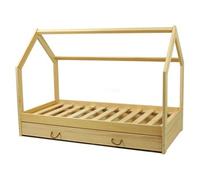 Lit Scandinave Maison 160x80cm + Tiroir Bois