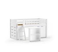 Lit scott bureau 2 commodes blanc