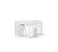 Lit Scott Bureau 2 Commodes Blanc