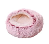 Lit semi-fermé d'hiver pour chats d'intérieur ou lits pour petits chiens avec fond antidérapant, maison pour chats avec chauffage automatique, grotte pour animaux de compagnie L