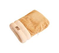 Lit semi-fermé pour animal domestique avec terrier chauffant | Grotte de couchage à trois couches pour chats et petits chiens, lit de camping pour chien