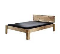 Lit Sheesham brun huilé massif 191x210x83 cm (BxTxH) bois massif NATURE BROWN #522 Massivmoebel24
