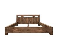 Lit Sheesham gris huilé massif 200x220x90 cm (BxTxH) bois massif NATURE GREY #202 Massivmoebel24