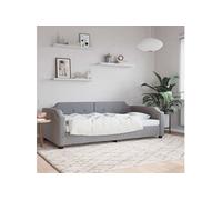 Lit de repos crème 80x200 cm tissu canapé-lit canapé-lit confortable vidaXL