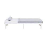 Lit simple 90x200 matelas bois blanc