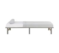 Lit simple 90x200 matelas bois gris